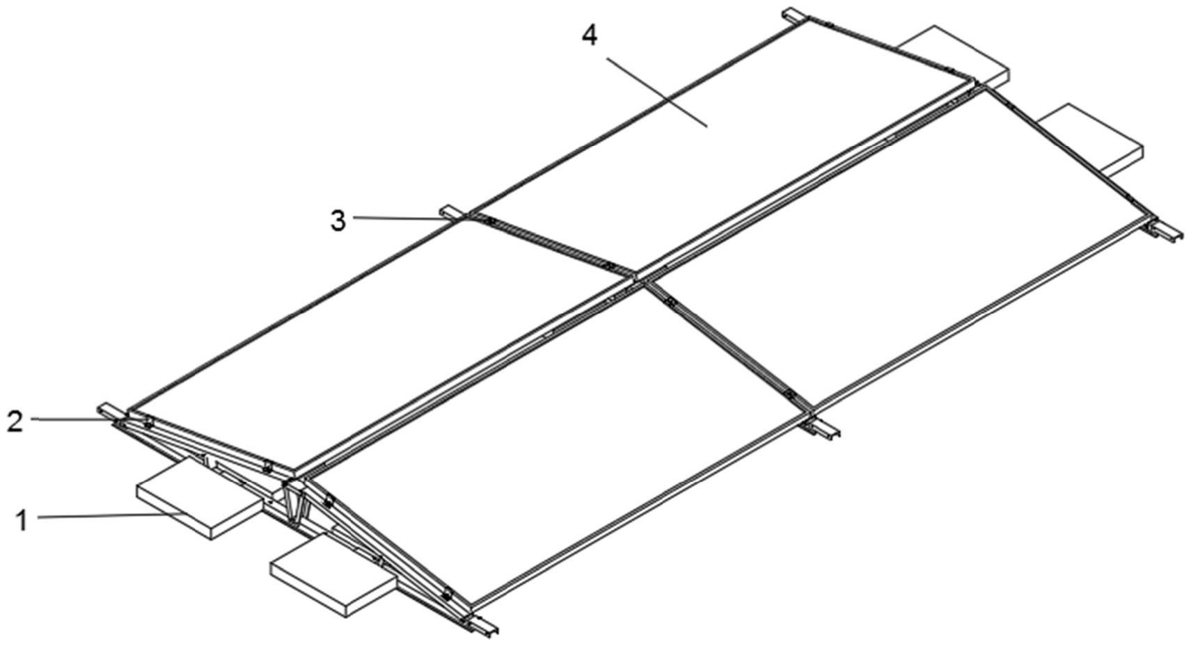 一种双坡压载式铝合金支架及屋面光伏面板的制作方法