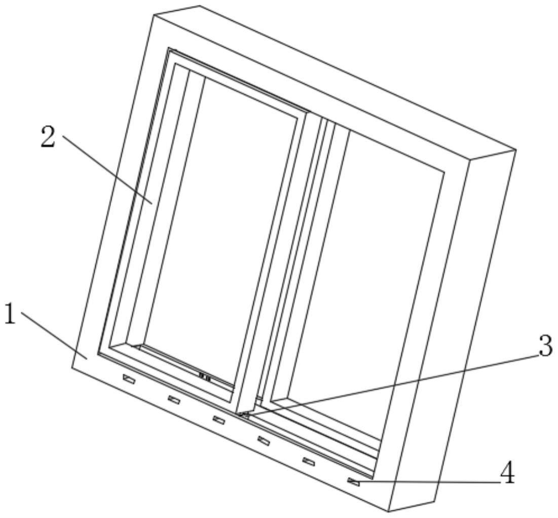 一种防堵塞的塑钢推拉窗排水结构的制作方法