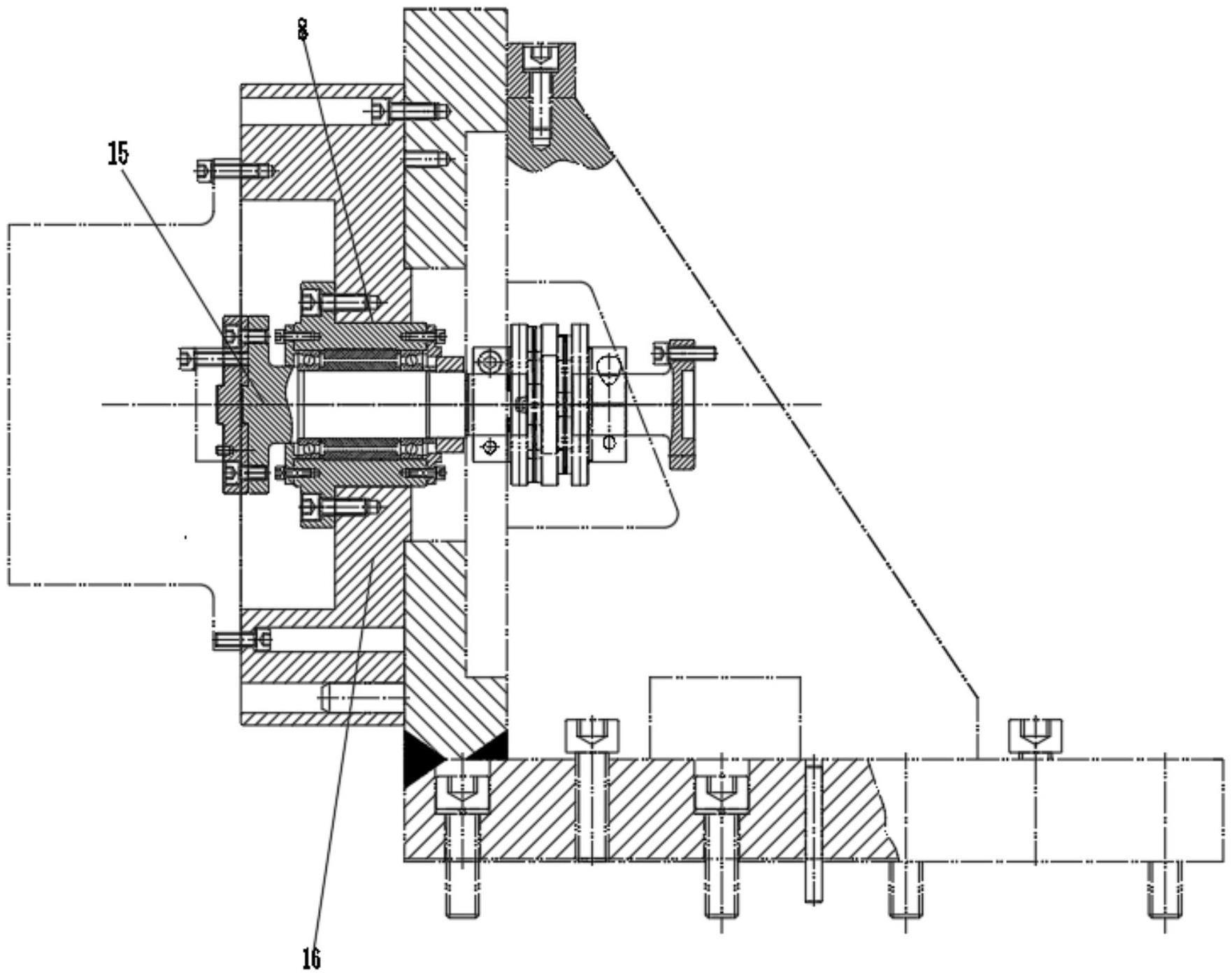 一种新型分体式永磁同步电机台架用带有轴承座的安装板的制作方法